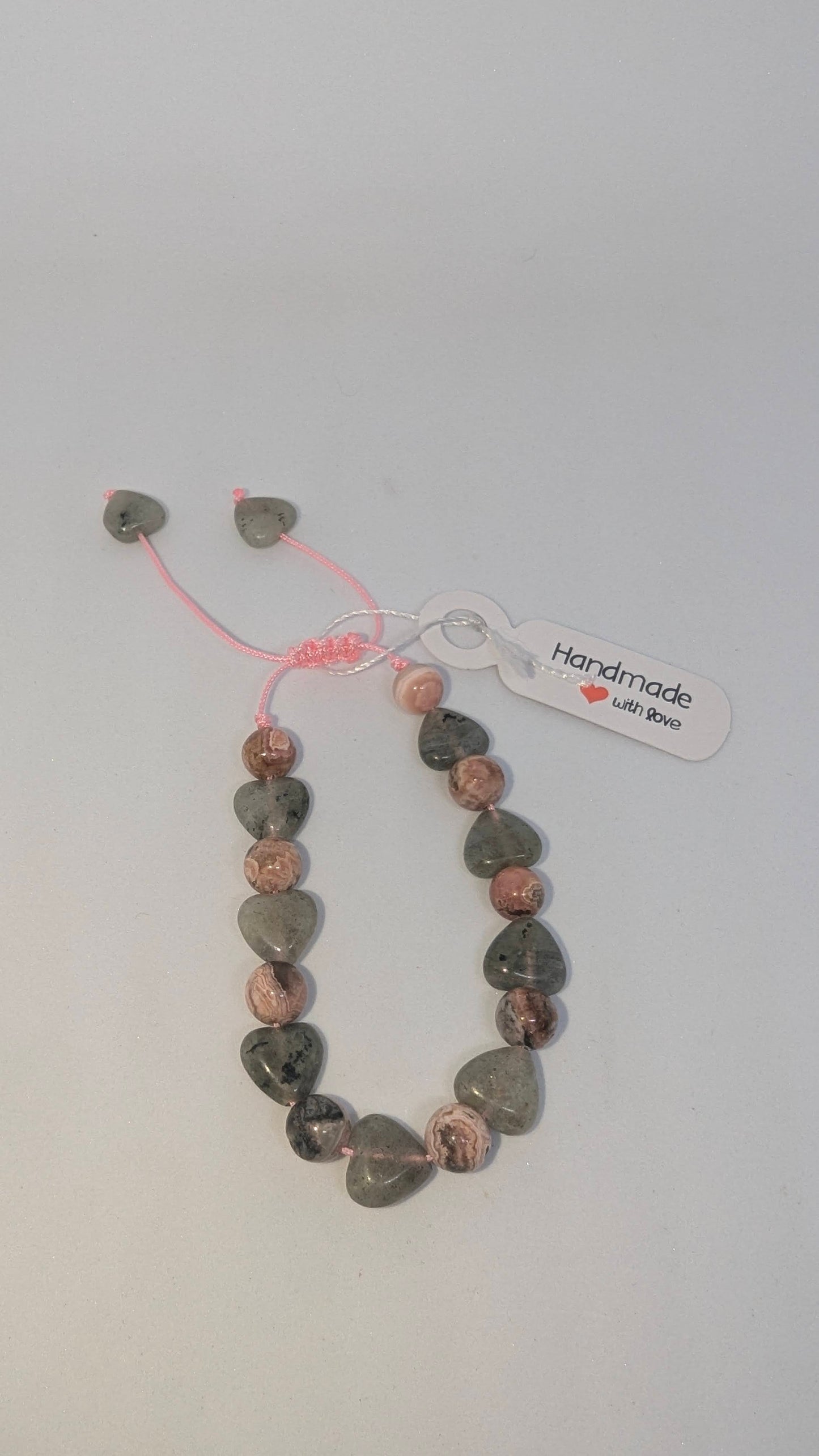 Labradorite Hearts & Pink Chaloncy