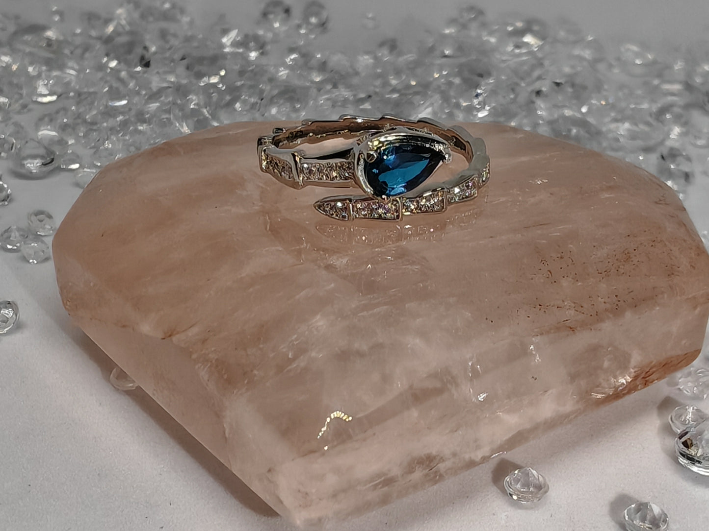 Staggered Snake - Choice of Two Sterling Silver Adjustable Rings up size S