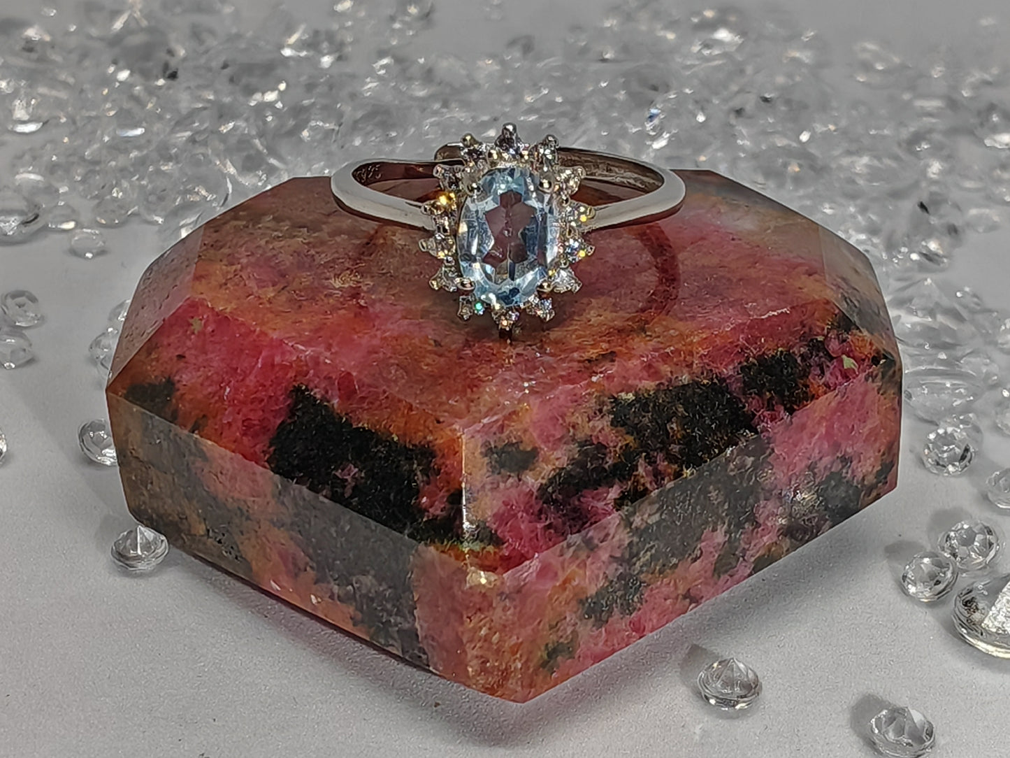 Frosty Topaz - Sterling Silver Adjustable Ring up to Size T