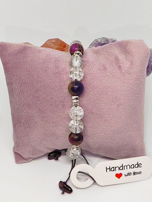 Cracked Cloisonne - Handmade Adjustable Bracelet